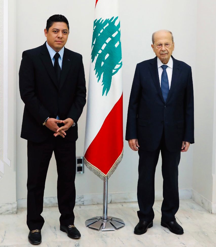 Se reúne Gallardo con el presidente de Líbano Michael Aoun El