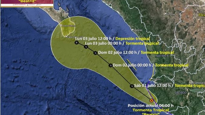 Beatriz Se Degrada A Tormenta Tropical As Afectar Hoy S Bado De