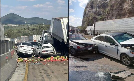 Video Carambola En La Carretera M Xico Quer Taro Por Exceso De