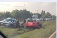 Salida Del Camino Y Volcadura De Auto Dos Lesionados El Heraldo De