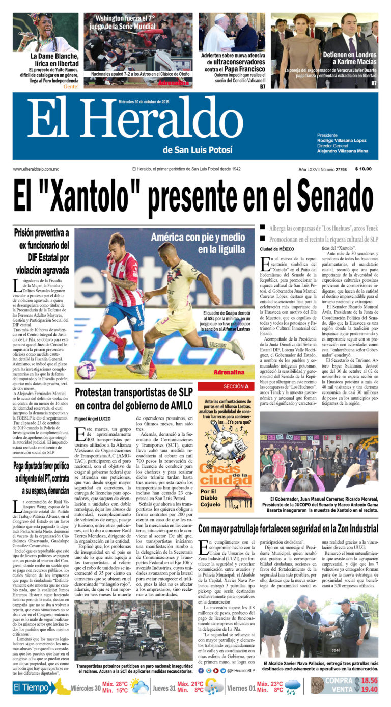 Portada Local El Heraldo De San Luis Potosi 9790