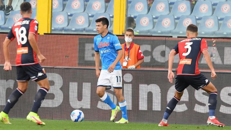 Chucky Lozano de titular en el triunfo del Napoli frente al Genoa