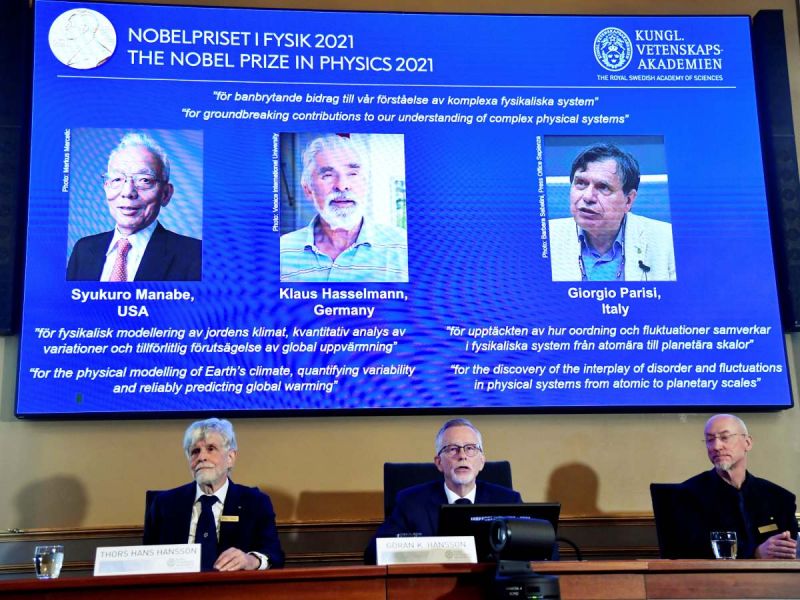 Conceden Nobel de Física a tres científicos por descubrimientos sobre clima