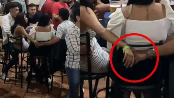 Captan infidelidad doble en plena reunión de amigos y se vuelven viral