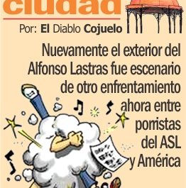 Nuevamente el exterior del Alfonso Lastras fue escenario de un enfrentamiento ahora entre porristas del ASL y América
