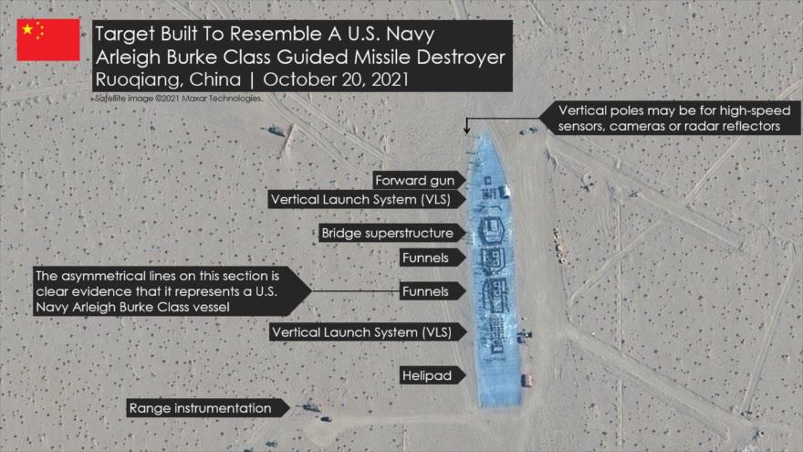 China erige maquetas de buques de EEUU como blancos de sus misiles