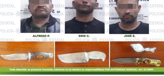 sujetos detenidos con armas y droga