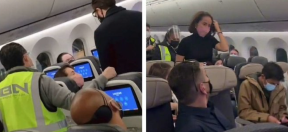 Mujer retrasa un vuelo a Francia