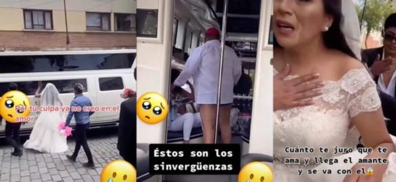 Huye y deja a su prometida vestida de novia para irse con la amante