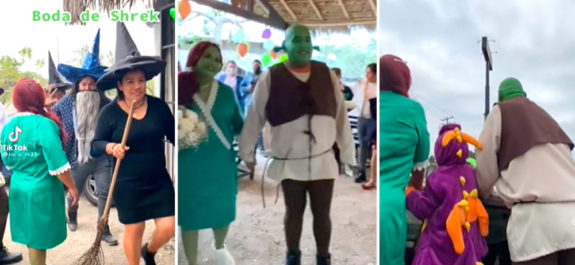 boda con temática de Shrek