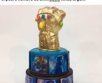 pide pastel del Guante de Thanos