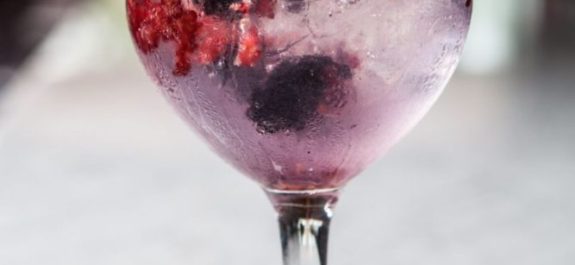 Gin Tonic con fresas y frambuesas