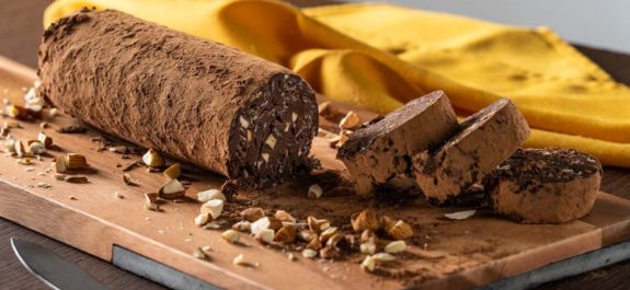 CHOCOLATE ROLL WITH ALMONDS