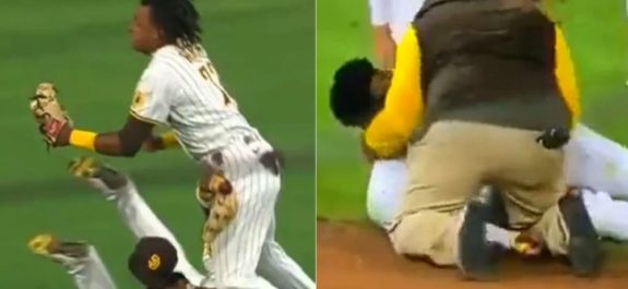 VIDEO El terrible golpe entre jugadores de Los Padres de San Diego en duelo de la MLB