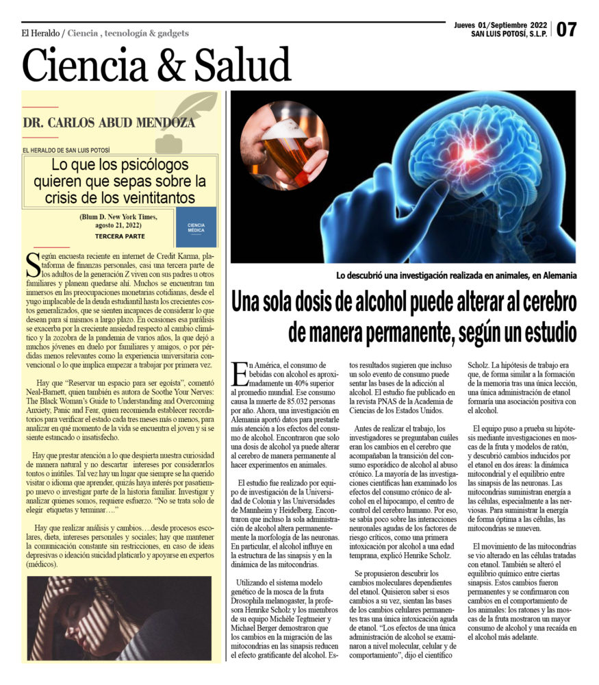 Portada Ciencia Y Salud   El Heraldo De San Luis Potosi