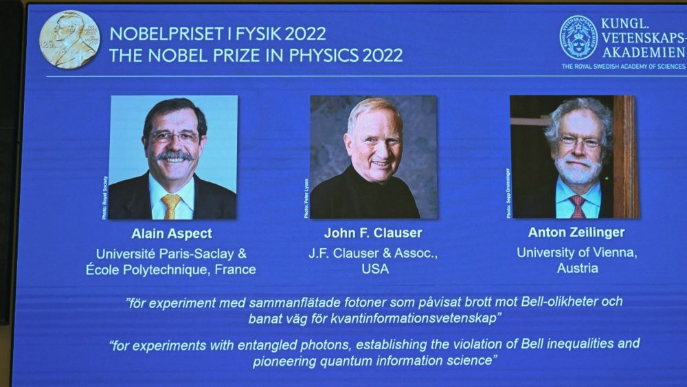 Video Dan Nobel de Física a Alain Aspect, John Clauser y Anton