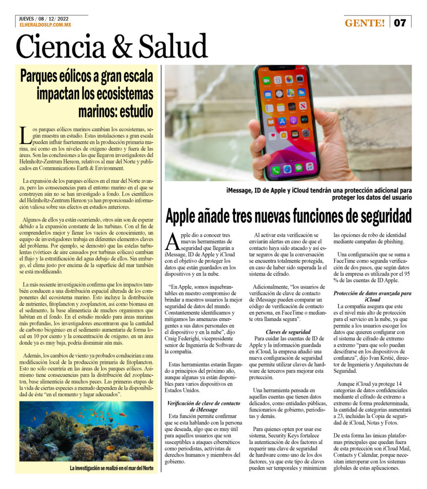 Portada Ciencia y Tecnología