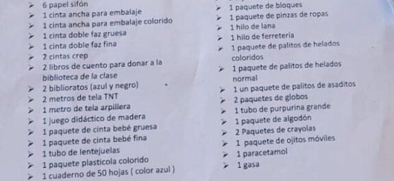 Maestra-sorprende-con-lista-de-utiles-escolares-incluia-colchon-y-paracetamol