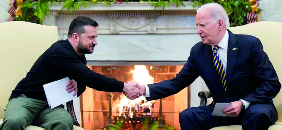 Biden y Zelensky