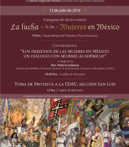 Invitan al evento: “La lucha de las Mujeres en México”