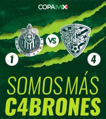 Jaguares se mofa de Chivas por goleada en Copa MX