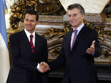 Macri recibe a Peña Nieto en Buenos Aires