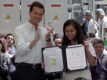 Peña Nieto celebra cifra histórica de empleos en México
