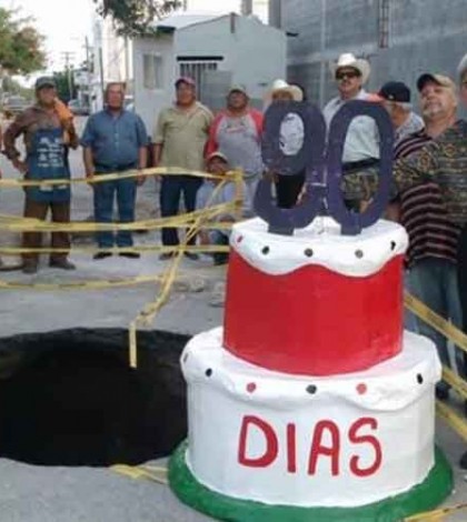 ‘Celebran’ 90 días de un socavón sin atender en Reynosa