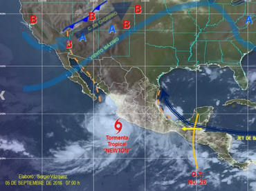 Decretan alerta verde en BCS por tormenta ‘Newton’: Sinaproc