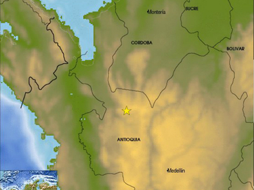 Nuevo sismo de magnitud 4.7 sacude el noroeste de Colombia