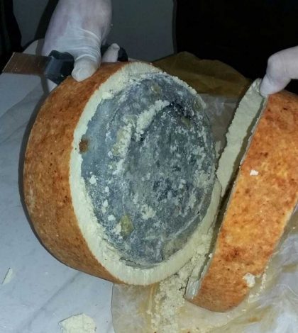 Incautan dos kilos de droga… oculta en un queso