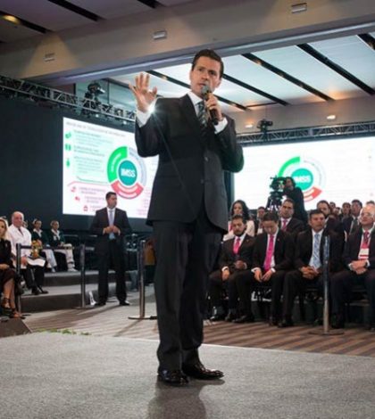 Fortaleza financiera de IMSS, gracias a creación récord de empleos: Peña Nieto