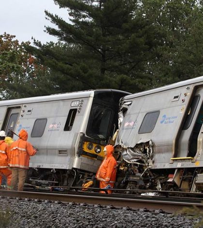Choque y descarrilamiento de tren en Nueva York deja decenas de heridos