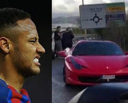 Neymar sufre un accidente automovilístico, pero sale ileso