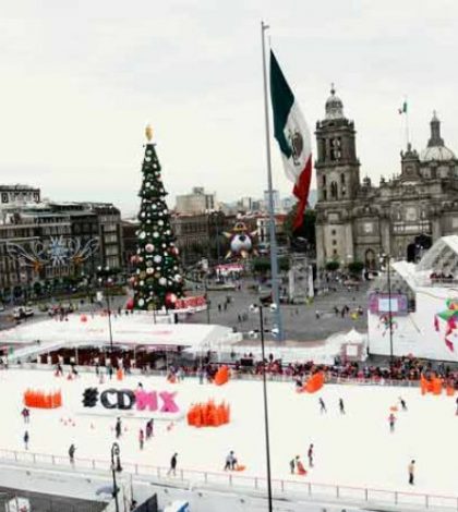 A partir de este sábado, abre pista de hielo en el Zócalo