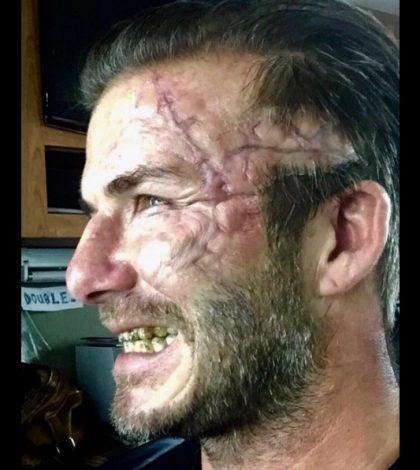 Beckham se ‘desfigura’ el rostro para salir en filme del rey Arturo