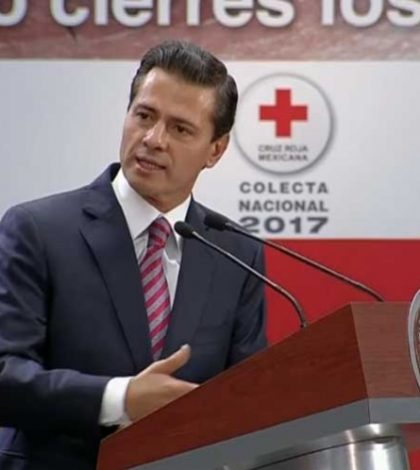 Llama Peña Nieto a  ayudar a la Cruz Roja
