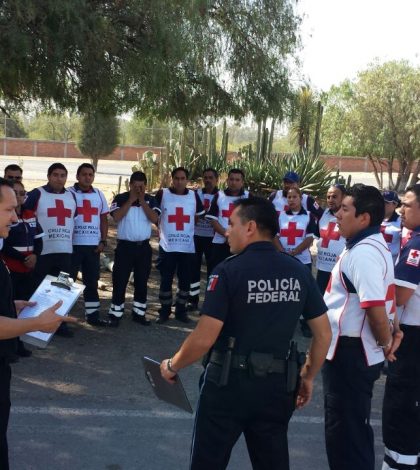 Policía Federal capacita a voluntarios de la Cruz Roja