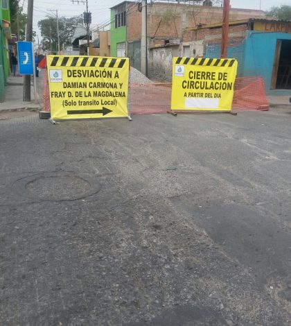 Cierran por 25 días calle Juan del Jarro en el tramo Damián Carmona a 16 de Septiembre