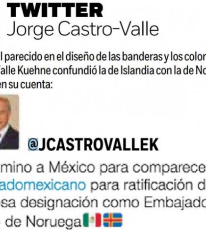 Embajador mexicano confunde bandera en Twitter