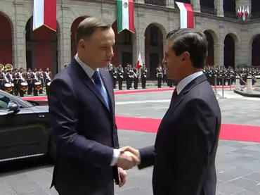 Enrique Peña Nieto recibe al presidente de Polonia