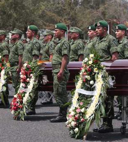 Rinden homenaje a los 4 soldados muertos en el ataque de ‘huachicoleros’