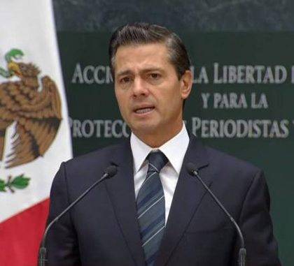 Peña Nieto: México debe distinguirse por proteger a periodistas