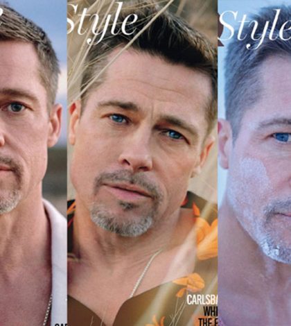 Brad Pitt posa flaco, ojeroso, cansado y sin ilusiones