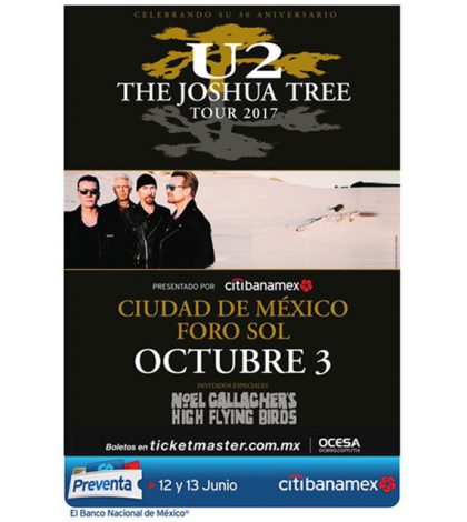 U2 ofrecerá concierto en México el 3 de octubre