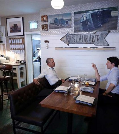 Justin Trudeau presume cena ‘romántica’ con Barack Obama