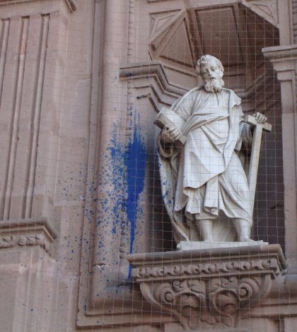 Presentarán denuncia ante la PGR por vandalismo contra la Catedral potosina