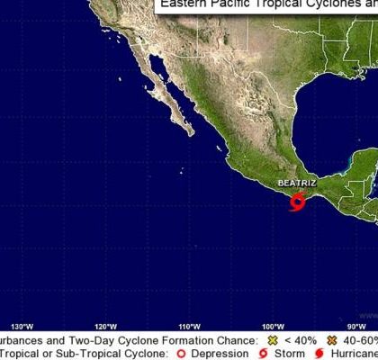 Se forma la tormenta tropical Beatriz en el Pacífico