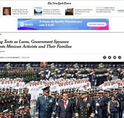 NYT afirma que gobierno de EPN espía a periodistas y activistas