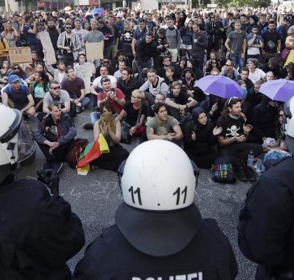 Tras días de ira, protesta pacífica contra G20 en Hamburgo